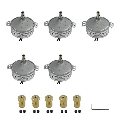 CHANCS TYC-50 220 V 15–18 U/min Synchronmotor mit Elektromotor 7 mm flexible Kupplung Plattentellermotor für Tumbler 5 STÜCKE von CHANCS
