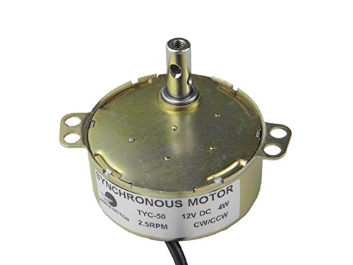CHANCS TYC-50 Kleiner Synchronmotor 12V DC 2.5-3RPM 4W CW/CCW Getriebemotor für Elektrokamin Drehmoment 9.5kg.cm von CHANCS