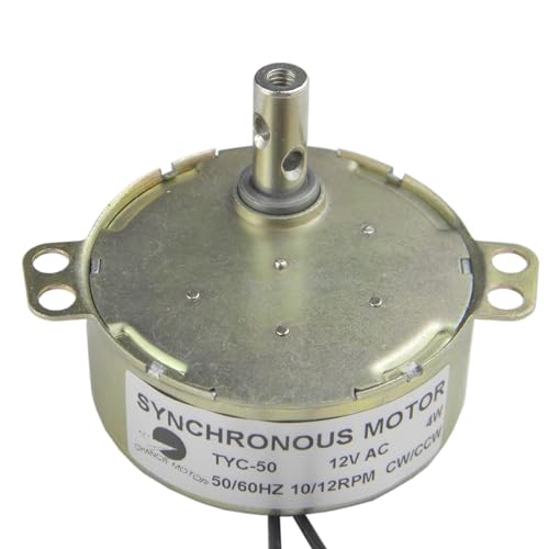 CHANCS TYC-50 Synchron-Getriebemotor 12V AC 10-12RPM CW/CCW 4W Drehteller Klein-Elektromotor Drehmoment 2.4kgf.cm von CHANCS