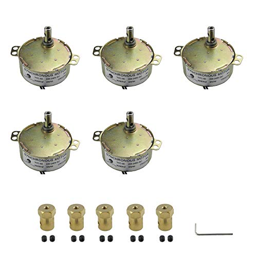 CHANCS TYC-50 Synchronmotor Plattenspielermotor 60HZ 5-6RPM 220V mit 7mm flexiblem Kupplungsstecker Elektromotor Plattenspieler Getriebemotor für Plattenspieler Elektrokamin 5PCS CHANCS TYC-50 Synchronmotor Plattenspielermotor 60HZ 5-6RPM 220V mit 7mm flexiblem Kupplungsstecker Elektromotor Plattenspieler Getriebemotor für Plattenspieler Elektrokamin 5PCS von CHANCS