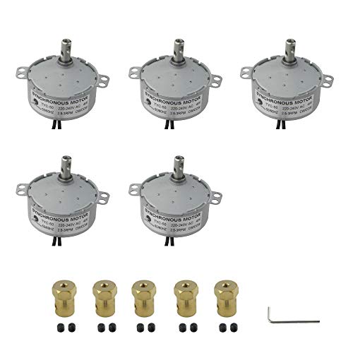 CHANCS TYC-50 Synchronmotor für Plattenspieler Motorisierter 220 V 2,5-3 U/min Synchronmotor mit 7 mm Bohrung Flexible Wellenkupplung Kupplungsstecker-Kit für Luft 5 STÜCKE CHANCS TYC-50 Synchronmotor für Plattenspieler Motorisierter 220 V 2,5-3 U/min Synchronmotor mit 7 mm Bohrung Flexible Wellenkupplung Kupplungsstecker-Kit für Luft 5 STÜCKE von CHANCS