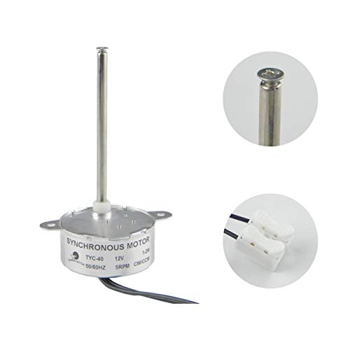 Schaftlange 74mm, innere Schraube mit Bolzen Synchronmotor TYC-40 AC 12V(Wechselstrom) 5RPM CW/CCW Drehmoment 0.5Kg.cm 1W Power von CHANCS