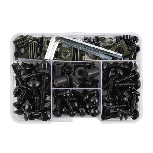 195PCS M6 M5 Verkleidung Schrauben Kit Mutter FÜR YAM&AHA XJ6 DIVERSION XJ6N XJ700 XJ900 XJ900S XJR XJR1200 XJR1300(Black) von CHANGBOY