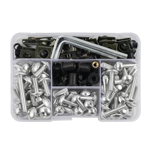 195PCS M6 M5 Verkleidung Schrauben Kit Mutter FÜR YAM&AHA XJ6 DIVERSION XJ6N XJ700 XJ900 XJ900S XJR XJR1200 XJR1300(Silver) von CHANGBOY