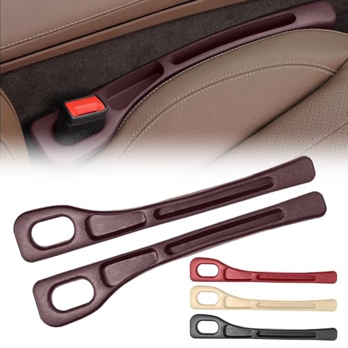 CHANGKAIFA 2 Stück Autositz Lückenfüller für Hyundai Tucson 4 (IV) NX4 I 2020-2024, Autositz Organizer Sitzlückenfüller Verhinderung Herunterfallens Aufbewahrungsbox,Brown von CHANGKAIFA