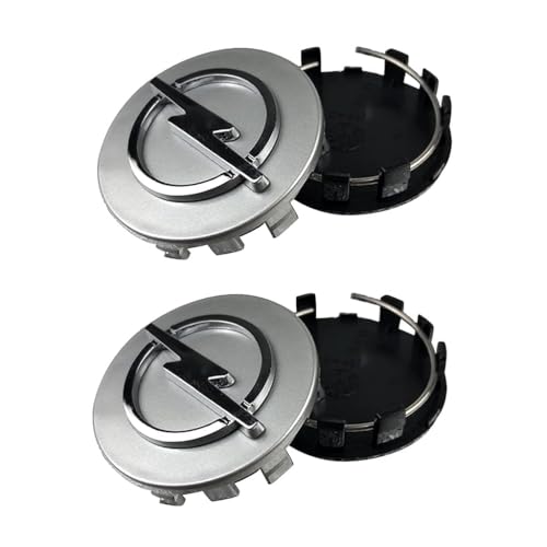 CHANGKAIFA 4 Stück Auto-Radkappen für Opel Astra K Sports Tourer 2015-2019 2019-2021, ABS-Nabenabdeckung Felgendeckel Wasserdicht Staubdicht Rostfrei Schutz Felgen,Silver-50mm von CHANGKAIFA
