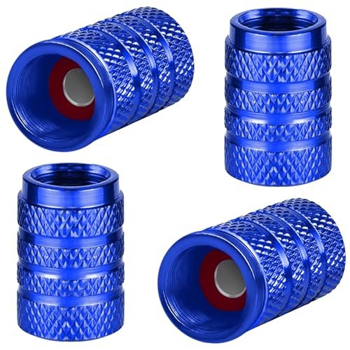 CHANGKAIFA Alu Ventilkappen 4 Stück Ventildeckel für VW ID.3 E11 I 2020-2024, Aluminium Reifenventilkappen-Set Luftdicht Anschrauben Korrosionsbeständig,Blue von CHANGKAIFA
