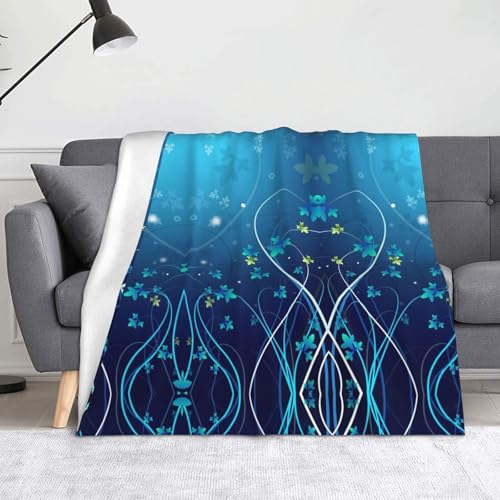 CHANGLEI Blaue Mini-Blumen-Swirbel 152,4 x 127,7 cm, weiche Flanell-Fleece-Decke, leicht, warm, einseitig bedruckt, für Sofa, Camping, Reisen, Anti-Pilling, maschinenwaschbar CHANGLEI Blaue Mini-Blumen-Swirbel 152,4 x 127,7 cm, weiche Flanell-Fleece-Decke, leicht, warm, einseitig bedruckt, für Sofa, Camping, Reisen, Anti-Pilling, maschinenwaschbar von CHANGLEI