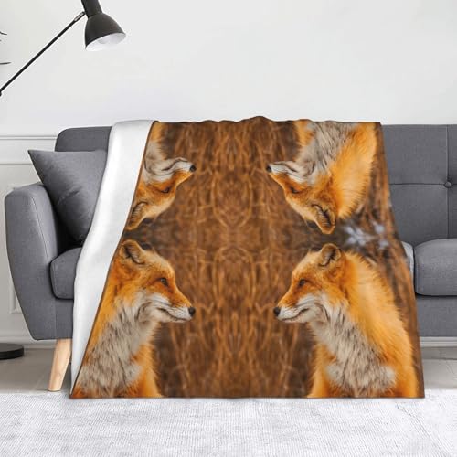 CHANGLEI Fox Weiche Flanell-Fleecedecke, leicht, warm, einseitig bedruckt, für Sofa, Camping, Reisen, Anti-Pilling, maschinenwaschbar, 152,4 x 127,7 cm CHANGLEI Fox Weiche Flanell-Fleecedecke, leicht, warm, einseitig bedruckt, für Sofa, Camping, Reisen, Anti-Pilling, maschinenwaschbar, 152,4 x 127,7 cm von CHANGLEI
