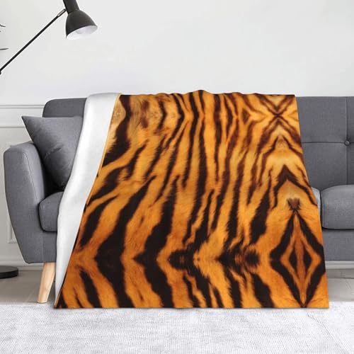 CHANGLEI Weiche Flanell-Fleecedecke mit Tigerstreifenmuster, 152,4 x 127,7 cm, leicht, warm, einseitig bedruckt, für Sofa, Camping, Reisen, Anti-Pilling, maschinenwaschbar CHANGLEI Weiche Flanell-Fleecedecke mit Tigerstreifenmuster, 152,4 x 127,7 cm, leicht, warm, einseitig bedruckt, für Sofa, Camping, Reisen, Anti-Pilling, maschinenwaschbar von CHANGLEI
