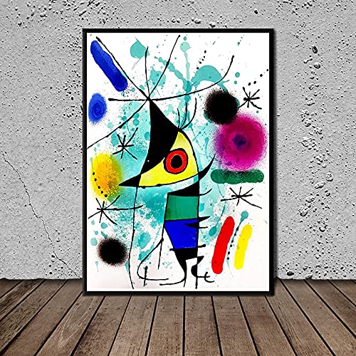 Moderne Joan Miro Abstrakte Kunst Wandkunst Leinwand Malerei Bild Poster Und Druck Galerie Wohnzimmer Wohnkultur 60x80cm (24x32") Rahmenlos von CHANGSHANBAIHUO