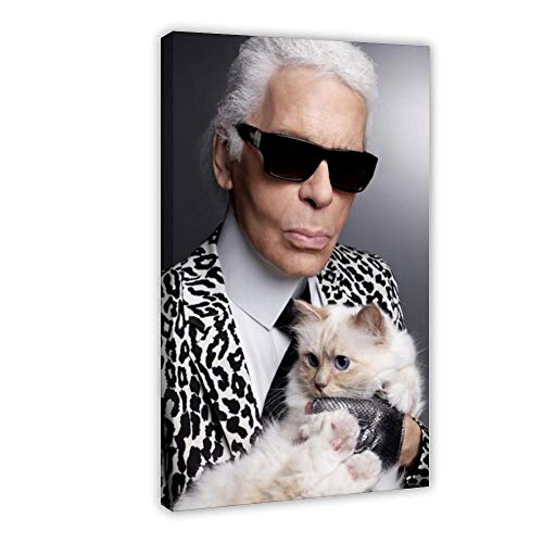 Fashion Guru Karl Lagerfeld, Leinwand-Kunst-Poster und Wandkunstdruck, modernes Familienschlafzimmerdekor, Poster, 30 x 45 cm von CHANGX