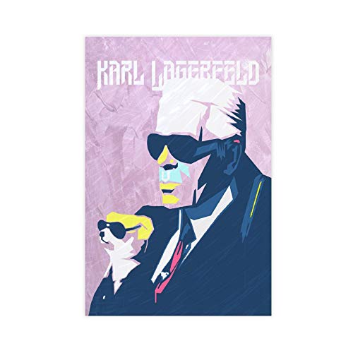 Fashion Guru Karl Lagerfeld 6 Poster, dekoratives Gemälde, Leinwand, Wandkunst, Wohnzimmer, Poster, Schlafzimmer, Gemälde, 30 x 45 cm, ohne Rahmen von CHANGX