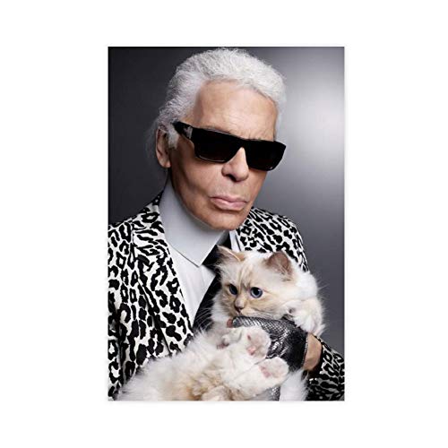 Fashion Guru Karl Lagerfeld Poster, dekoratives Gemälde, Leinwand, Wandkunst, Wohnzimmer, Poster, Schlafzimmer, 40 x 60 cm, ohne Rahmen-style1 von CHANGX