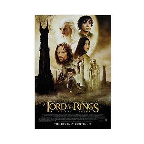 Filmposter Herr der Ringe Die Zwei Türme 2 Leinwand-Kunstdruck Moderne Familie Schlafzimmer Dekor Poster 60 x 90 cm Unframe style1 von CHANGX