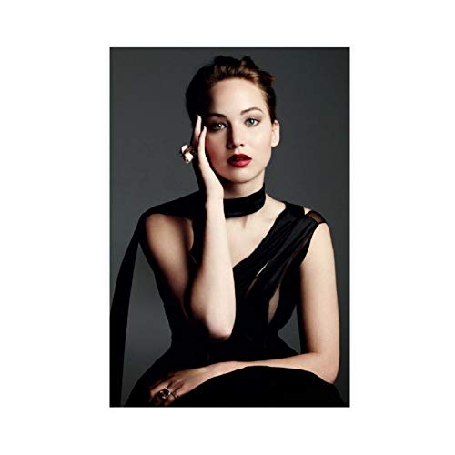 Kunstdruck auf Leinwand, Motiv: Amerikanische Schauspielerin, Jennifer Lawrence 12, modernes Design, 60 x 90 cm, ohne Rahmen von CHANGX