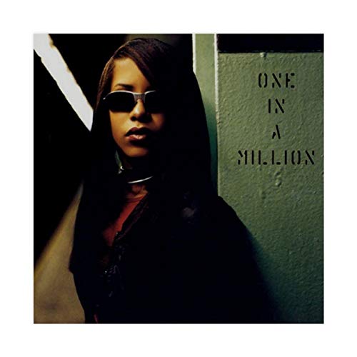 R&B Sänger Schauspieler Aaliyah One in A Million Albumcover Poster Dekorative Malerei Leinwand Wandkunst Wohnzimmer Poster Schlafzimmer Gemälde 40 × 40 cm Unframe style1 von CHANGX