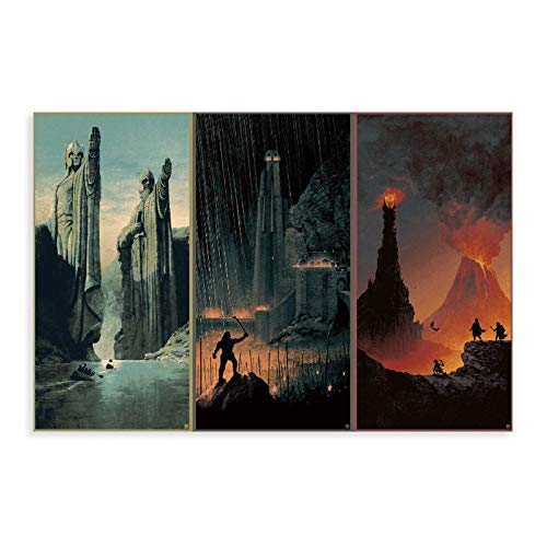 Style1 Wandposter "Herr der Ringe", 3 (3) Poster, dekoratives Gemälde, Leinwand, Wandkunst, Wohnzimmer, Poster, Schlafzimmer, Gemälde, 50 x 75 cm, ohne Rahmen von CHANGX