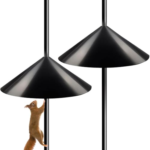 19 -Zoll -Vogelhändler Stangenmontage Bird Feeder gegen das Kletterhörnchen (Schwarze 2pcs) von CHANGYUE
