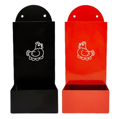 Austernschale und Körnernfutter hängen Hühner -Feeder for Hühnerstall (rot schwarz) von CHANGYUE