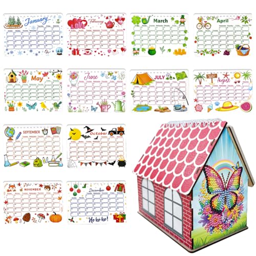 CHANGYUE 2026 Kalender Malerei Kit Schmetterling DIY Art Desk Kalender von CHANGYUE