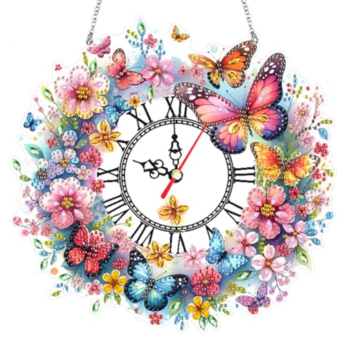 CHANGYUE 2D Flat DIY Blumen Schmetterlingskranz 5d Diamant Hanging Clock Kunsthandwerk for Zuhause CHANGYUE 2D Flat DIY Blumen Schmetterlingskranz 5d Diamant Hanging Clock Kunsthandwerk for Zuhause von CHANGYUE