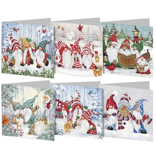 CHANGYUE 6PCS DIY Art Grußkarten Gnome Thema Glückwunsch Karten & Geschenke von CHANGYUE