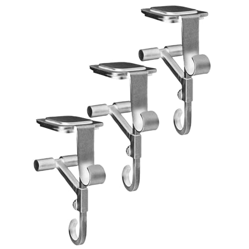 CHANGYUE Mantelhalterhaken for Girlande, Girlandbügel for Haustür, verstellbare Mantelstügel mit 2 Metallhaken for den hängenden Strumpfgirlandkamin (Silver 3PCs) von CHANGYUE