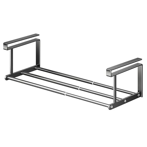 CHANGYUE Schrank Teleskopregal, multifunktionale Regalschränke, stempelfreier Schuhgepäckträger, einziehbarer Hangschuh-Rack-Organizer for Organisation und Aufbewahrung (schwarz) von CHANGYUE