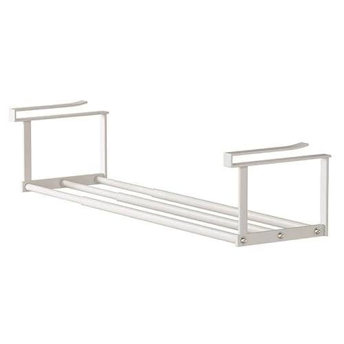 CHANGYUE Schrank Teleskopregal, multifunktionale Regalschränke, stempelfreier Schuhgepäckträger, einziehbarer Hangschuh-Rack-Organizer for Organisation und Aufbewahrung (weiß) von CHANGYUE