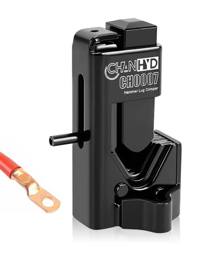 CHANHYD Hydraulische Crimpzange Ndustrial Hydraulische Kabelschuhe Crimper TH0007 V2.0 (11 US TON) 10 AWG bis 600 MCM Elektrische Terminal Kabel Draht Werkzeug Kit mit 32 Schneideisen Sets (CH0007) von CHANHYD