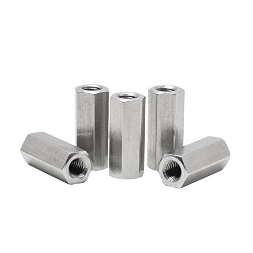 CHANWA 5 PCS M12*1,5 Feine Gewinde -Hex -Stange Verlängerung der Kupplungsmutter304 Edelstahl -Bleischrank Anschlussmutter M12*20/30 mm Mutter (Size : M12X1.5X30) von CHANWA