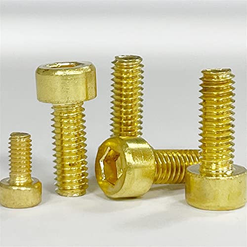 Goldene Zylinderkopf mit Sechskanthülse Messingschrauben Cuphuvud Sechskantschrauben aus Messing Inbusschrauben (Größe: M6*25) von CHANWA