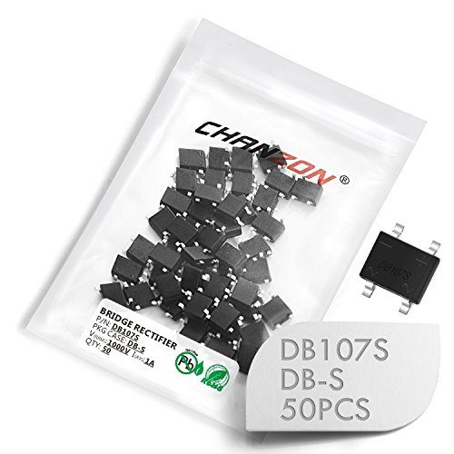 (Packung mit 50 Stück) Chanzon DB107S SMD Brückengleichrichterdiode 1A 1000V DB-S (SOP-4) Einphasig 1 Ampere 1000 Volt Siliziumdioden von CHANZON