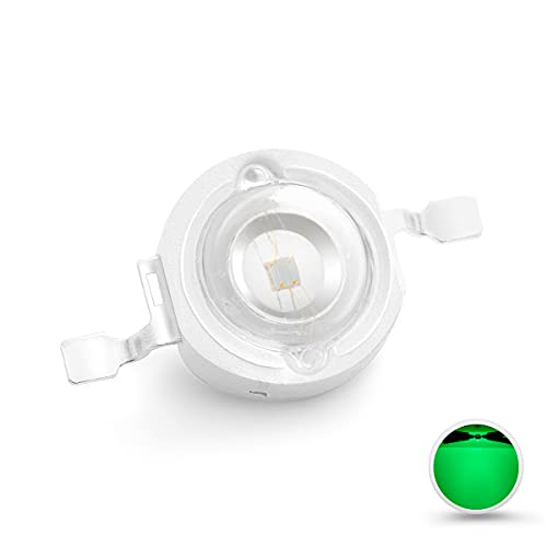 CHANZON 10 Stück High Power LED Chip on Board 1W Grün (300mA - 350mA/DC 3V - 3.4V/1 Watt) Superhelle Intensität SMD COB Light Emitter Components Diode 1 W Bulb Lamp Beads DIY Lighting von CHANZON