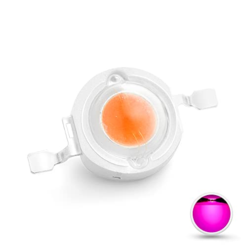 CHANZON 10 Stück High Power Led Chip on Board 1W Pink (300mA 350mA/DC 3V 3.4V/1 Watt) Superhelle Intensität SMD COB Light Emitter Components Diode 1 W Bulb Lamp Beads DIY Lighting von CHANZON