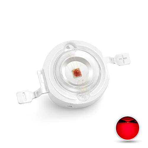 CHANZON 10 Stück High Power Led Chip on Board 1W Rot (300mA - 350mA/DC 2V - 2.2V/1 Watt) Superhelle Intensität SMD COB Light Emitter Components Diode 1 W Bulb Lamp Beads DIY Lighting von CHANZON