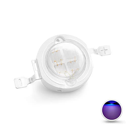 CHANZON 5 Stück Hochleistungs LED Chip 5 W Lila Ultraviolett (UV 425 nm/600 mA - 700 mA/DC 6 V - 7 V/5 Watt) SMD COB Lichtemitter Komponenten Diode 5 W UV Birnenlampe Perlen DIY Beleuchtung von CHANZON