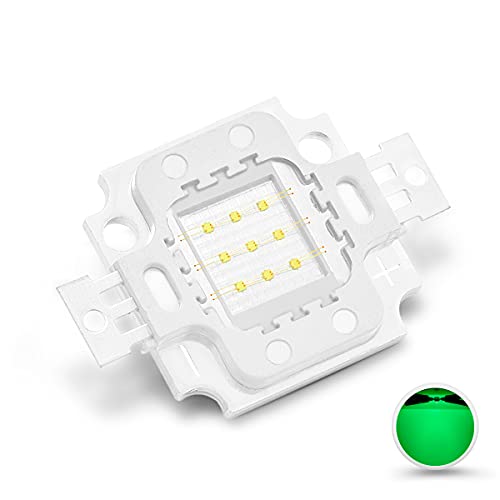 CHANZON Hochleistungs LED Chip 10 W Grün (900 mA/DC 9 V - 11 V/10 Watt) Superhelle Intensität SMD COB Lichtemitter Komponenten Diode 10 W Birnen Lampenperlen DIY Beleuchtung von CHANZON