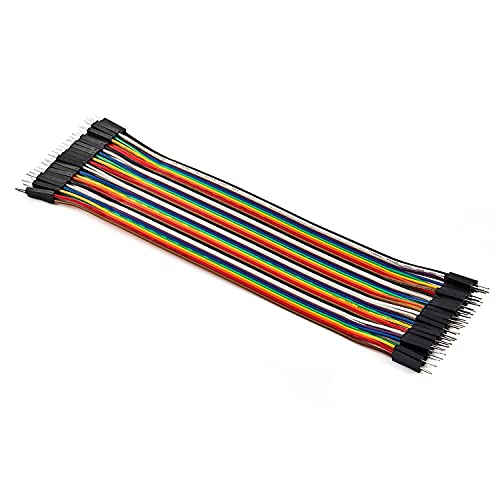 Chanzon 1 x 40 STK. 20 cm lang Male-Male Jumper Wire Kabel Leitungsverbinder Solderless Mehrfarbig für Arduino Raspberry Pi Elektronisches Steckbrett Protoboard PCB Board von CHANZON