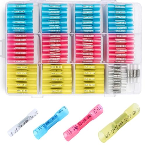 Chanzon 100-teiliges Schrumpf-Stoßverbinder-Set, wasserdicht, Marinequalität, Verhältnis 3:1, 10–24 AWG Stärke, Lötdichtung, Drahtverbinder, Spleiß, elektrische Kabelverbindung Chanzon 100-teiliges Schrumpf-Stoßverbinder-Set, wasserdicht, Marinequalität, Verhältnis 3:1, 10–24 AWG Stärke, Lötdichtung, Drahtverbinder, Spleiß, elektrische Kabelverbindung von CHANZON