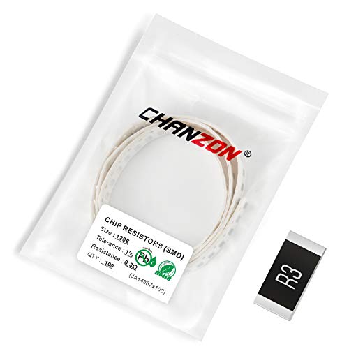 Chanzon 100pcs 1206 SMD-Widerstand 0,3 Ω Ohm 0r3 1/4W 0,25W ±1% Toleranz Dickschicht 0,3R SMT-Chip-Widerstände Rohs-zertifiziert von CHANZON