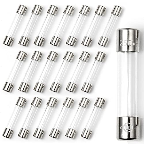 Chanzon 20pcs VDE Prüf 6x30 12A Sicherungen Sicherung Glassicherung Glasrohrsicherung Feinsicherung Schnelle Glas Sicherung 125V Glas-AGC-Patronen-Rohrsicherung schnell durchbrennend 250 V von CHANZON