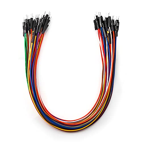 Chanzon 40 STK. 30 cm lang Male-Male Jumper Wire Kabel Leitungsverbinder Solderless Mehrfarbig für Arduino Raspberry Pi Elektronisches Steckbrett Protoboard PCB Board von CHANZON