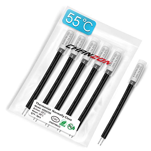 Chanzon 5pcs 55℃ Thermostat KSD9700 Thermoschutz Temperaturregler Öffner 55 Grad 250V 125V 5A Chanzon 5pcs 55℃ Thermostat KSD9700 Thermoschutz Temperaturregler Öffner 55 Grad 250V 125V 5A von CHANZON