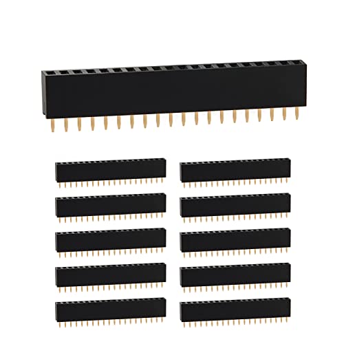 CHANZON Stiftleiste Buchsenleiste Pin Header 20 pin x 10 Stück Weiblichen LeistenStifte Gerade Einreihig Vergoldet 2,54 mm für PCB, Arduino Gpio, Männlichen, Maschine, Steckbrett, Elektronische CHANZON Stiftleiste Buchsenleiste Pin Header 20 pin x 10 Stück Weiblichen LeistenStifte Gerade Einreihig Vergoldet 2,54 mm für PCB, Arduino Gpio, Männlichen, Maschine, Steckbrett, Elektronische von CHANZON