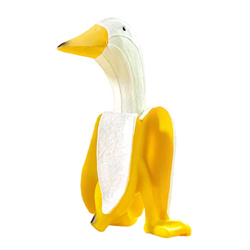 CHAODI Bananenente Statue – Enten-Skulptur für den Außenbereich – Kunstharz Outdoor Garten Skulptur Dekor, Entenfiguren Ornamente für Garten Hof Outdoor Decor von CHAODI