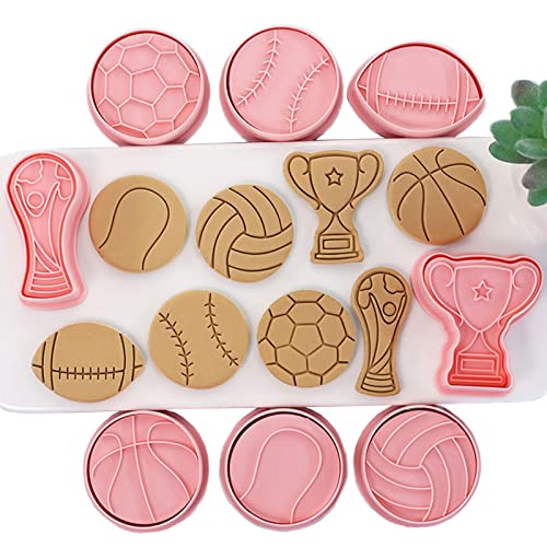 CHAODI Basketball-Ausstechformen, 3D-Fußball-Keksform – geprägte Gebäckausstecher, 3D-Pressen-Werkzeug, verschiedene Fußball-Formen von CHAODI