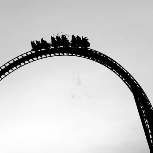 CHAOJIART Achterbahn Schwarz-Weiß-Fotobild, moderne minimalistische Wandkunst, Leinwanddruck, nordische Posterdekoration für Zuhause, 80 x 80 cm, rahmenlos CHAOJIART Achterbahn Schwarz-Weiß-Fotobild, moderne minimalistische Wandkunst, Leinwanddruck, nordische Posterdekoration für Zuhause, 80 x 80 cm, rahmenlos von CHAOJIART