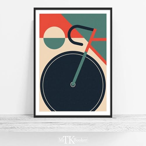 CHAOJIART Fahrradausstellungsplakat, Retro-Mittelalter-Stil, Leinwandmalerei, Wandbild, abstrakte Drucke, nordisches Wohnzimmer, Heimdekoration, 60 x 90 cm, rahmenlos von CHAOJIART